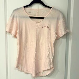 Good hYOUman pink tee